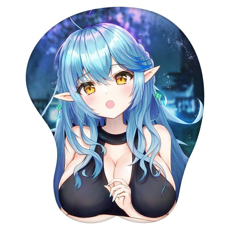 3D Mouse Pad Yukihana Lamy Hololive Anime Wrist Rest Silicone Sexy Creative Gaming Mousepad Mat