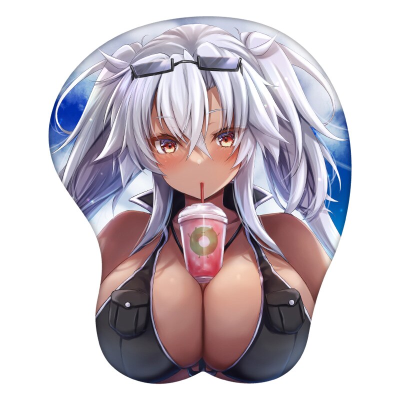 Anime 3D Mouse Pad Musashi Kantai Collection Wrist Rest Silicone Sexy Creative Gaming Mousepad Mat