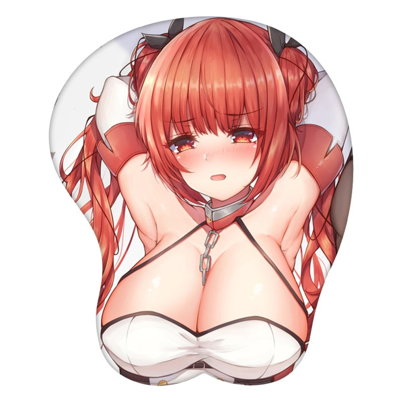 Azur Lane Honolulu 3D Mouse Pad Anime Wrist Rest Silicone Sexy Creative Gaming Mousepad Mat