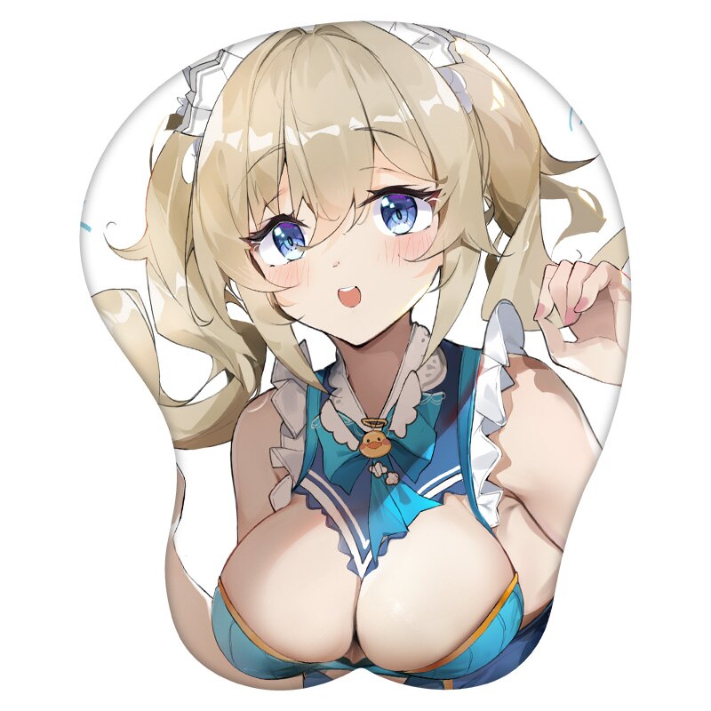 3D Mouse Pad Barbara Genshin Impact  Anime Wrist Rest Silicone Sexy Creative Gaming Mousepad Mat