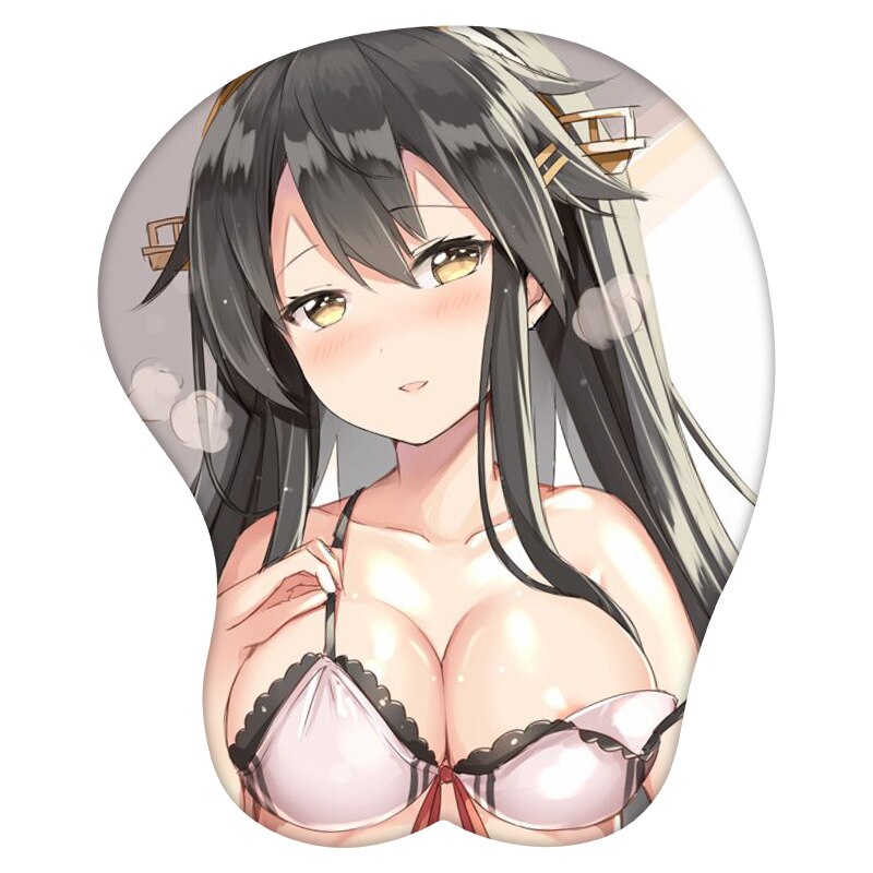 3D Mouse Pad Haruna Kantai Collection Anime Wrist Rest Silicone Sexy Creative Gaming Mousepad Mat