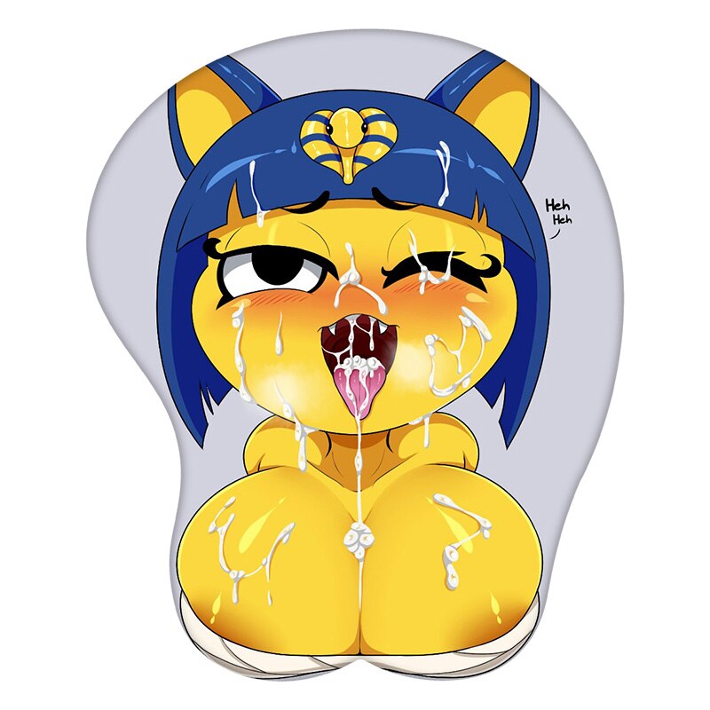 Animal Crossing Ankha 3D Mouse Pad Creative Furry Wrist Rest Silicone Sexy Gaming Mousepad Mat