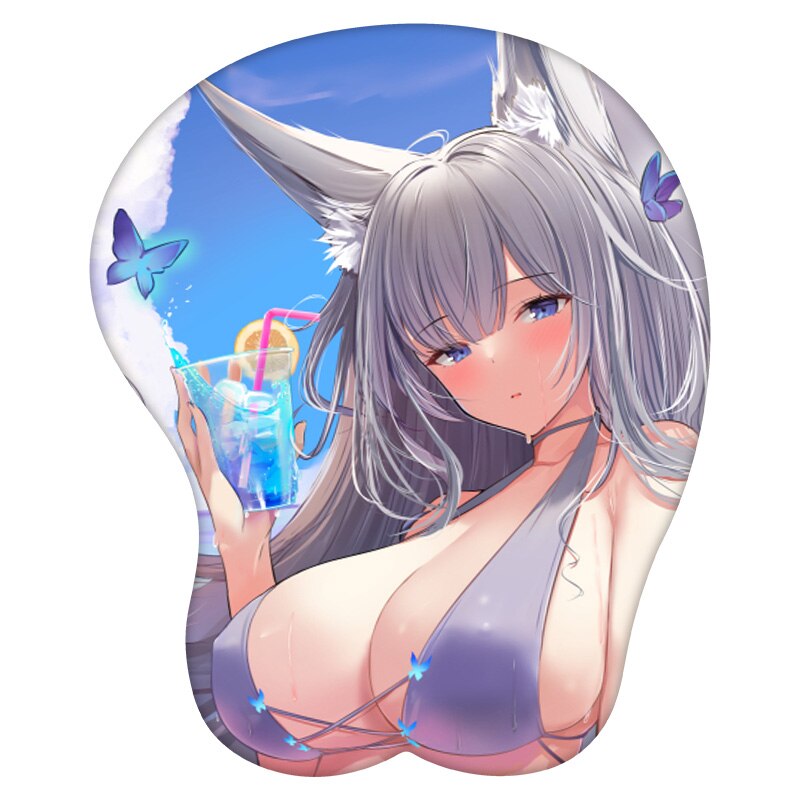 3D Mouse Pad Shinano Azur Lane Anime Wrist Rest Silicone Sexy Creative Gaming Mousepad Mat