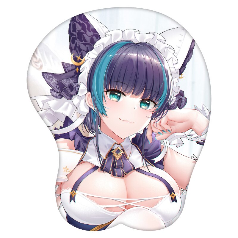 3D Mouse Pad Cheshire Azur Lane Anime Wrist Rest Silicone Sexy Creative Gaming Mousepad Mat