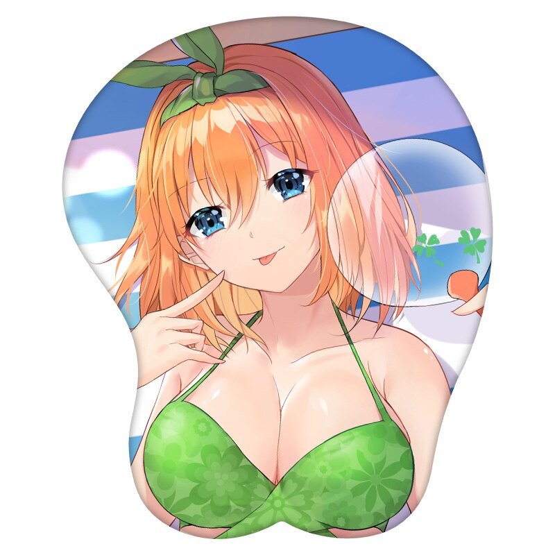 3D Mouse Pad Nakano Yotsuba The Quintessential Quintuplets Anime Wrist Rest Silicone Sexy Creative Gaming Mousepad Mat