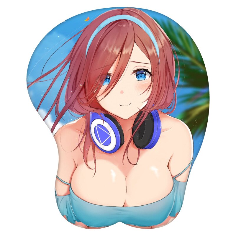 3D Mouse Pad Nakano Miku The Quintessential Quintuplets Anime Wrist Rest Silicone Sexy Creative Gaming Mousepad Mat