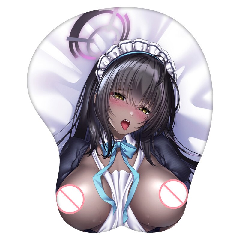 3D Mouse Pad Karin Kakudate Bunny Blue Archive Anime Wrist Rest Silicone Sexy Creative Gaming Mousepad Mat