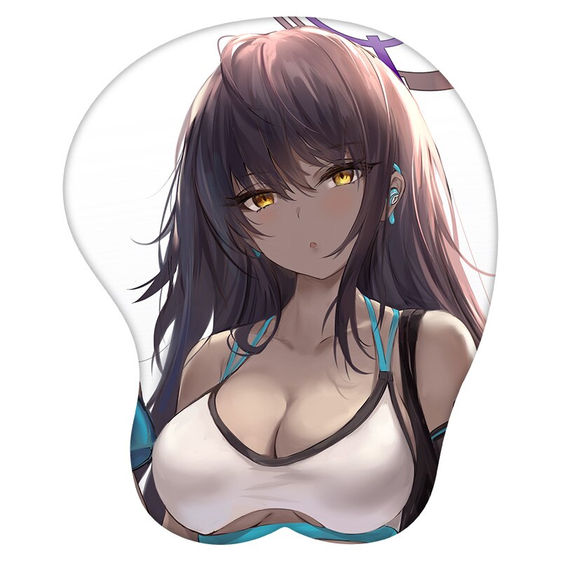 3D Mouse Pad Karin Kakudate Bunny Blue Archive Anime Wrist Rest Silicone Sexy Creative Gaming Mousepad Mat