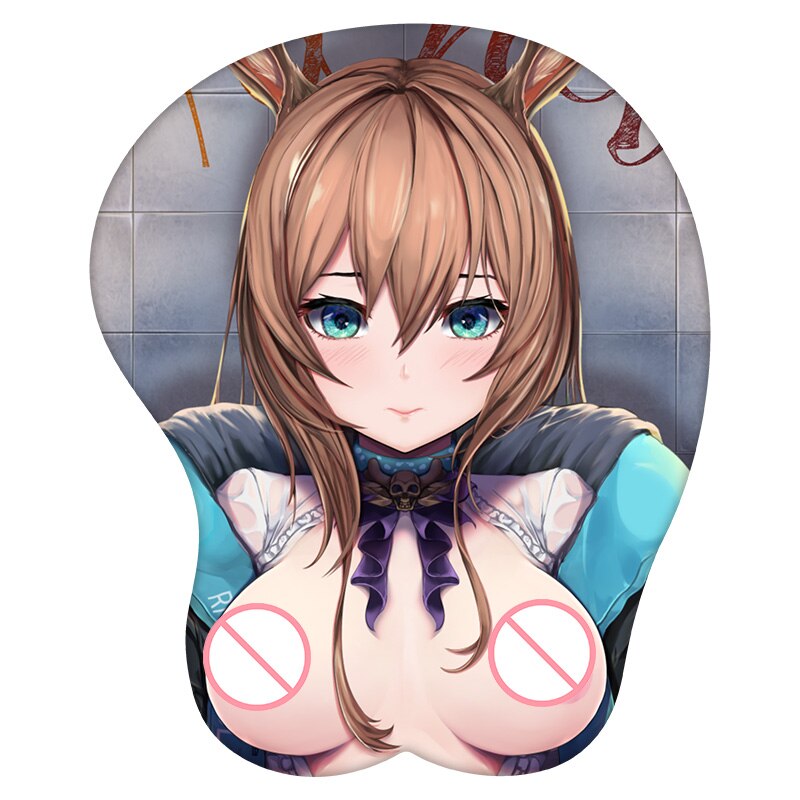 3D Mouse Pad Amiya Arknights Anime Wrist Rest Silicone Sexy Creative Gaming Mousepad Mat