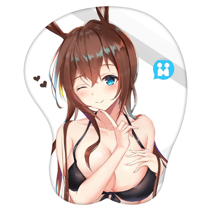 3D Mouse Pad Amiya Arknights Anime Wrist Rest Silicone Sexy Creative Gaming Mousepad Mat