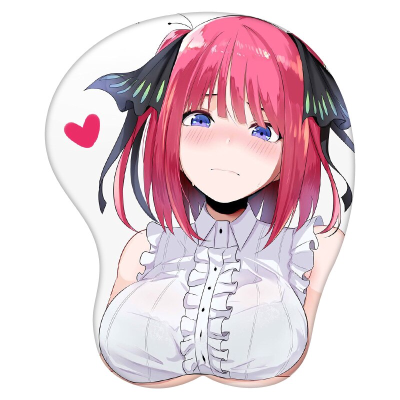 3D Mouse Pad Nakano Nino The Quintessential Quintuplets Anime Wrist Rest Silicone Sexy Creative Gaming Mousepad Mat