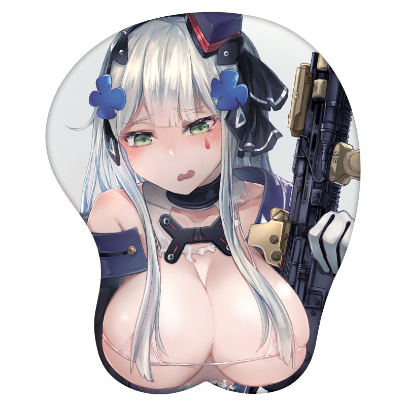 Anime 3D Mouse Pad HK416 Girls&#39; Frontline Wrist Rest Silicone Sexy Creative Gaming Mousepad Mat