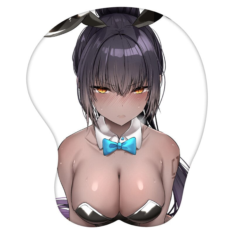 3D Mouse Pad Karin Kakudate Bunny Blue Archive Anime Wrist Rest Silicone Sexy Creative Gaming Mousepad Mat