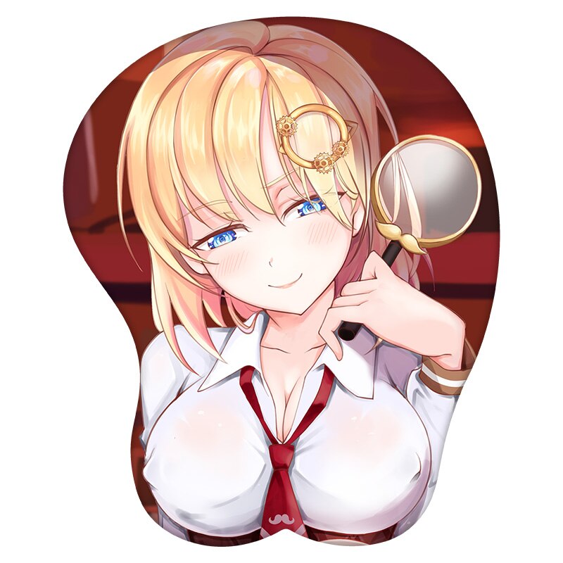 3D Mouse Pad Watson Amelia Hololive  Anime Wrist Rest Silicone Sexy Creative Gaming Mousepad Mat