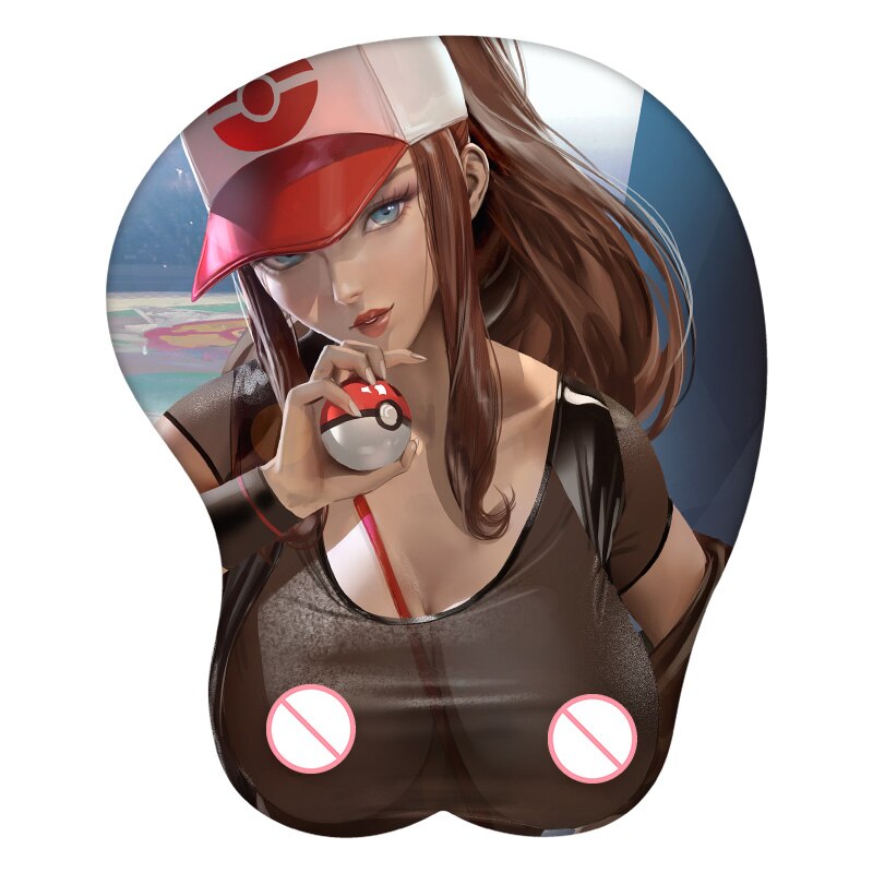 Trainer Protagonist Hilda 3D Mouse Pad Anime Wrist Rest Silicone Sexy Creative Gaming Mousepad Mat