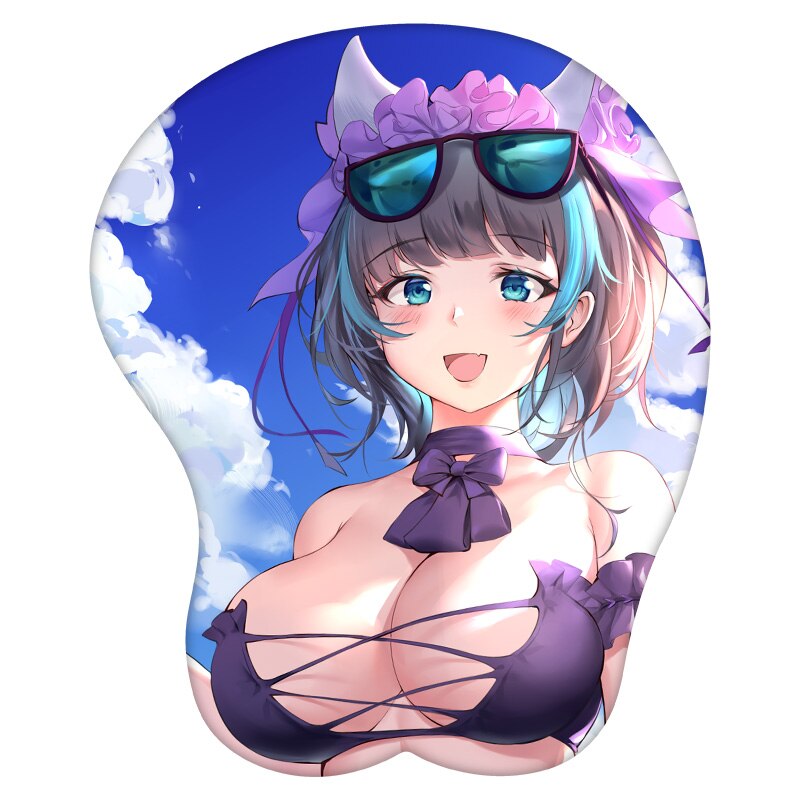 3D Mouse Pad Cheshire Azur Lane Anime Wrist Rest Silicone Sexy Creative Gaming Mousepad Mat