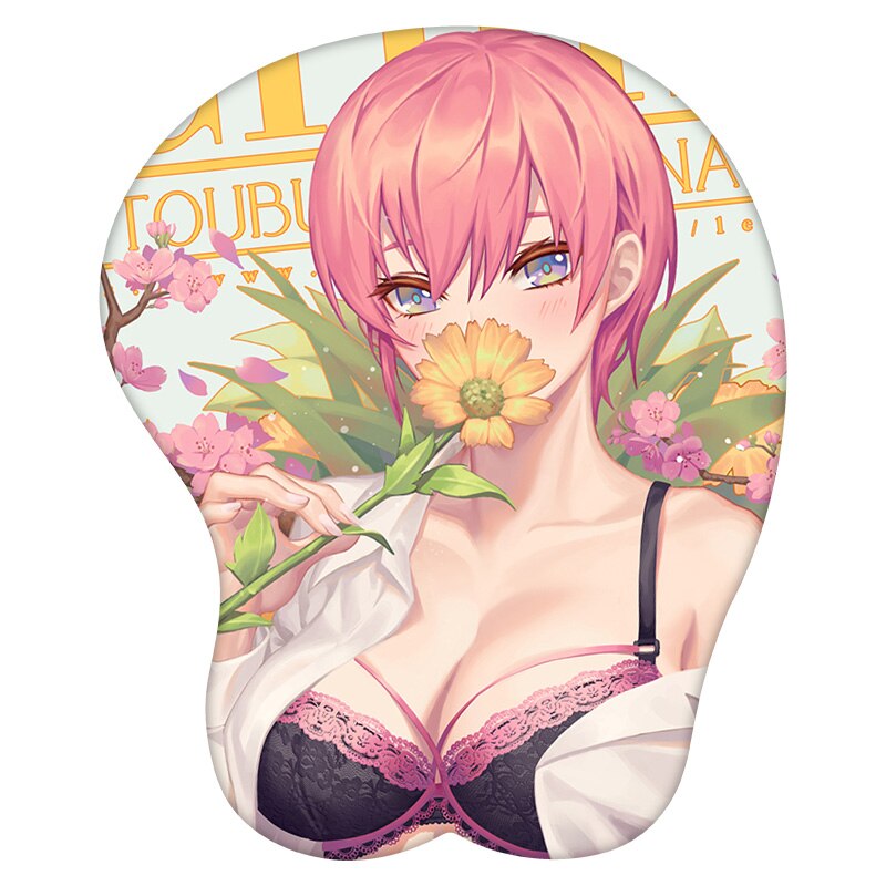 3D Mouse Pad Nakano Ichika The Quintessential Quintuplets Anime Wrist Rest Silicone Sexy Creative Gaming Mousepad Mat