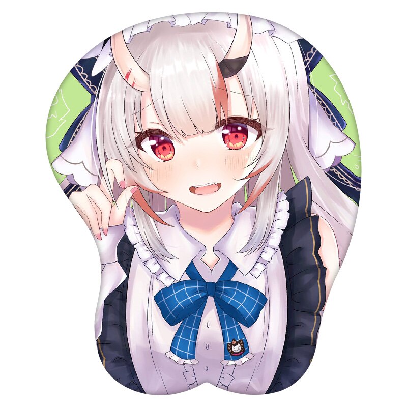 3D Mouse Pad Nakiri Ayame Hololive Anime Wrist Rest Silicone Sexy Creative Gaming Mousepad Mat