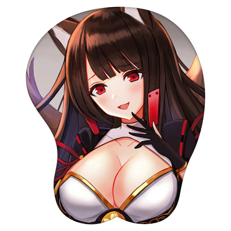 3D Mouse Pad Akagi Azur Lane Anime Wrist Rest Silicone Sexy Creative Gaming Mousepad Mat