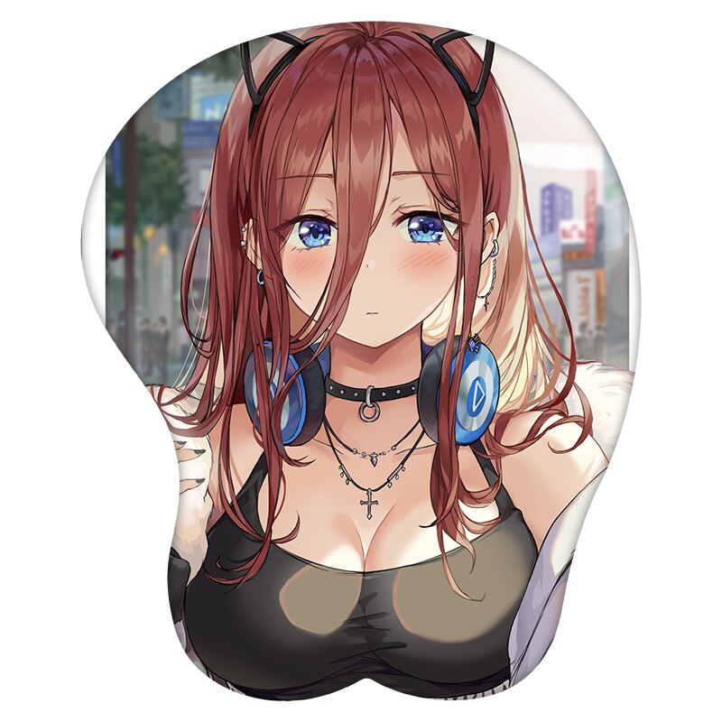 3D Mouse Pad Nakano Miku The Quintessential Quintuplets Anime Wrist Rest Silicone Sexy Creative Gaming Mousepad Mat