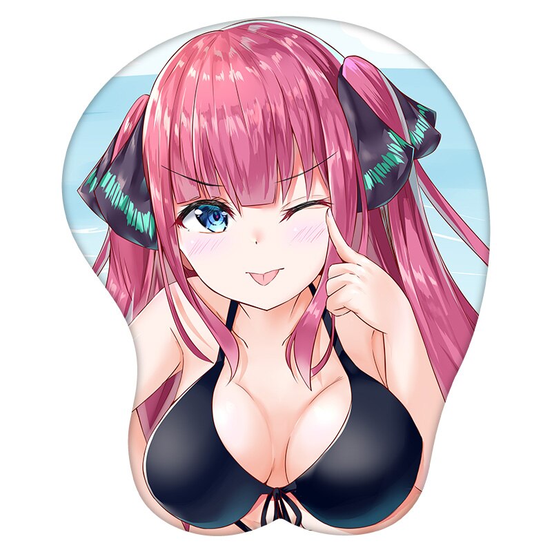 3D Mouse Pad Nakano Nino The Quintessential Quintuplets Anime Wrist Rest Silicone Sexy Creative Gaming Mousepad Mat