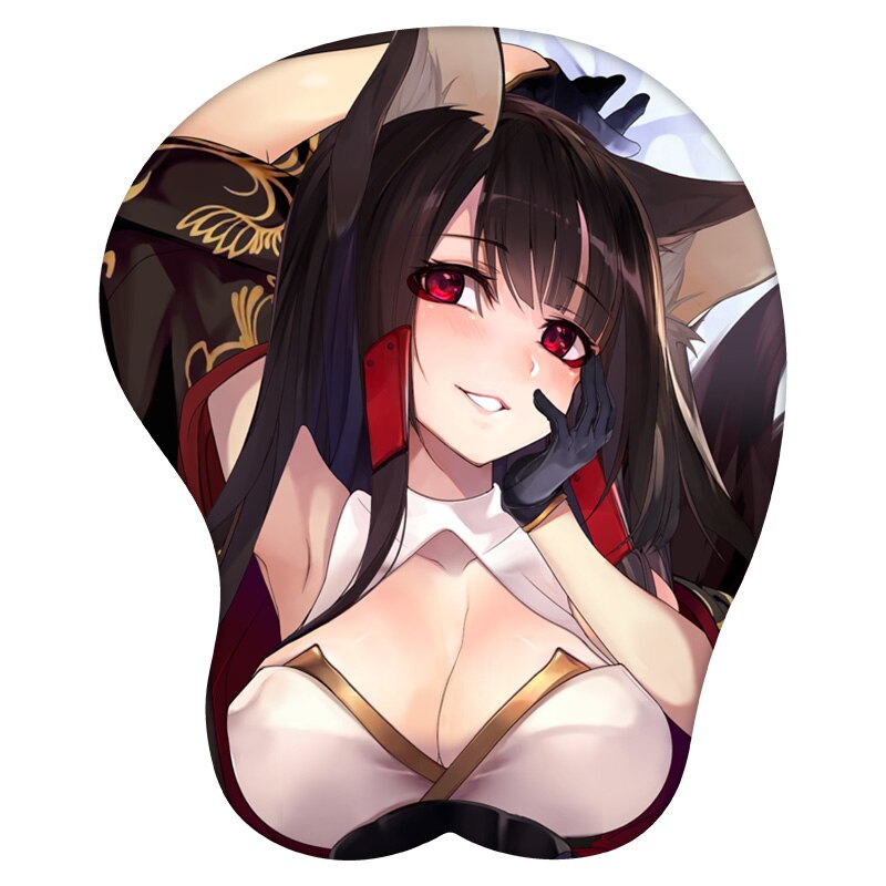 3D Mouse Pad Akagi Azur Lane Anime Wrist Rest Silicone Sexy Creative Gaming Mousepad Mat