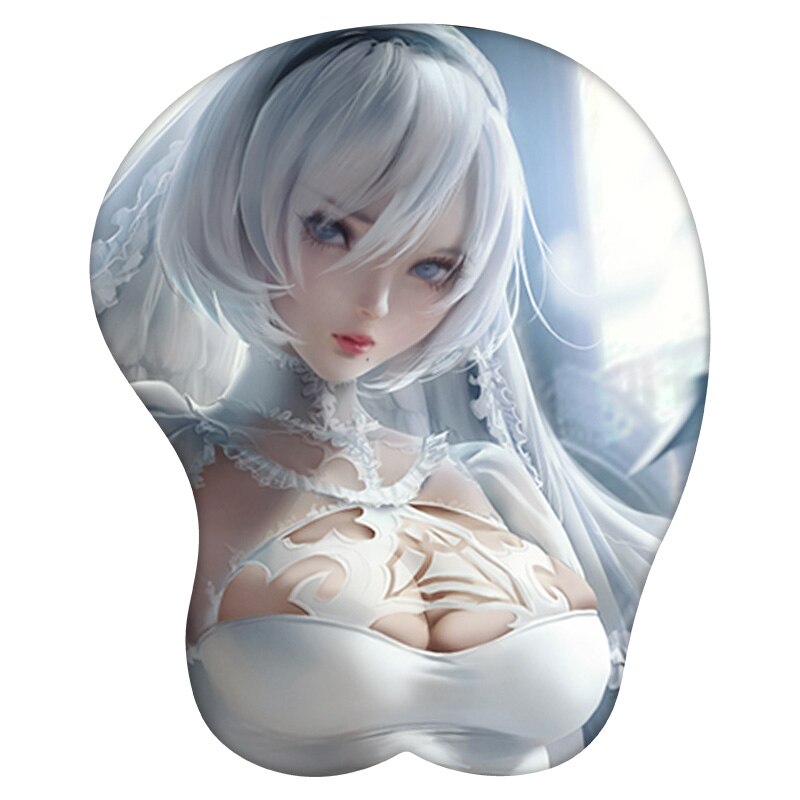 3D Mouse Pad Nier Automata 2B Anime Wrist Rest Silicone Sexy Creative Gaming Mousepad Mat