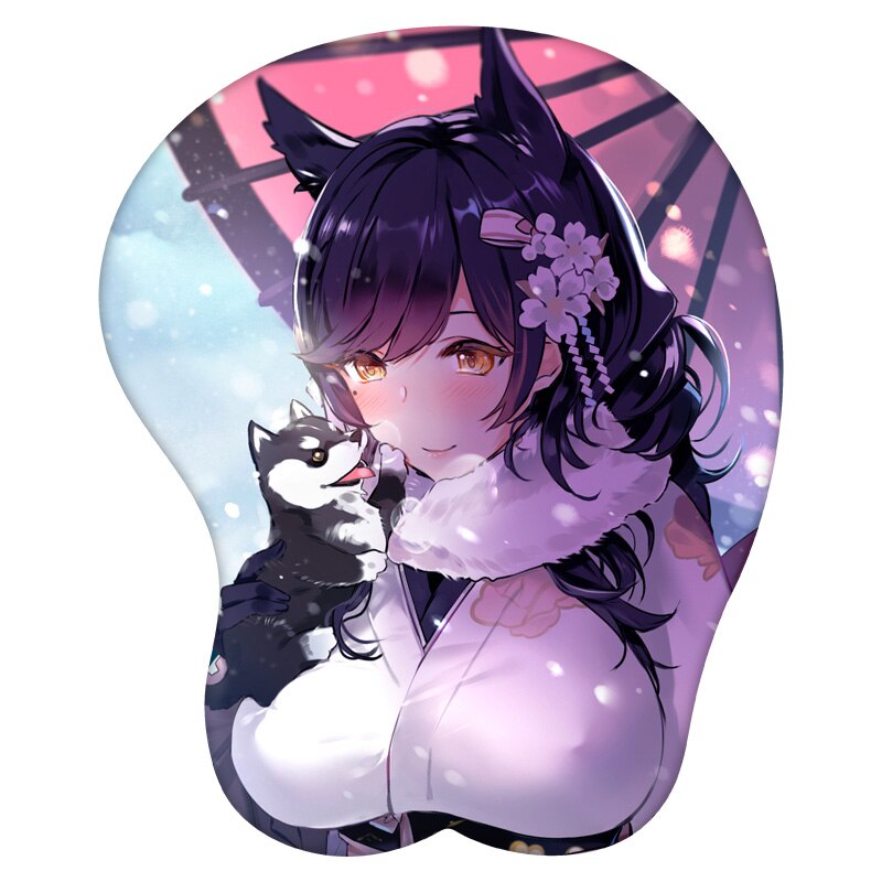 3D Mouse Pad Atago Azur Lane Anime Wrist Rest Silicone Sexy Creative Gaming Mousepad Mat