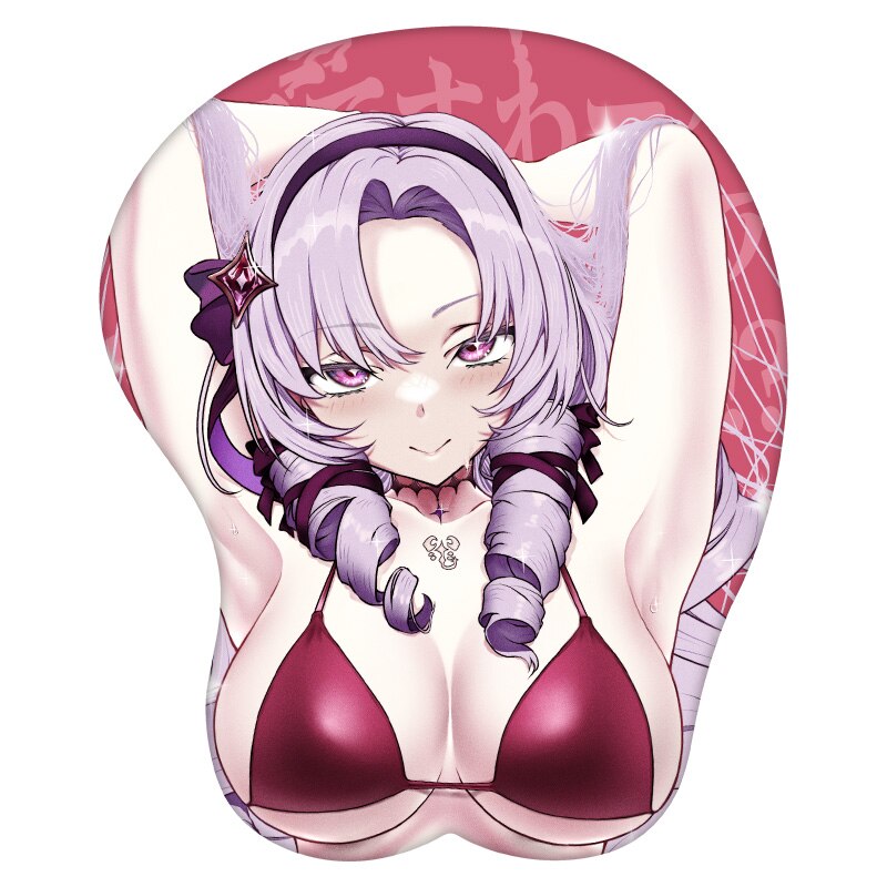 Anime 3D Mouse Pad Hyakumantenbara Salome Hololive Wrist Rest Silicone Sexy Creative Gaming Mousepad Mat