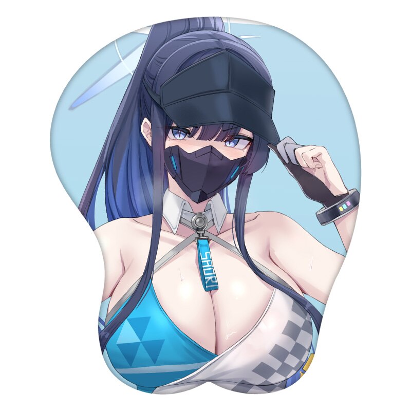 3D Mouse Pad Nekozuka Hibiki Blue Archive Anime Wrist Rest Silicone Sexy Creative Gaming Mousepad Mat