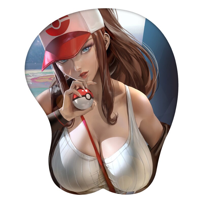 Trainer Protagonist Hilda 3D Mouse Pad Anime Wrist Rest Silicone Sexy Creative Gaming Mousepad Mat