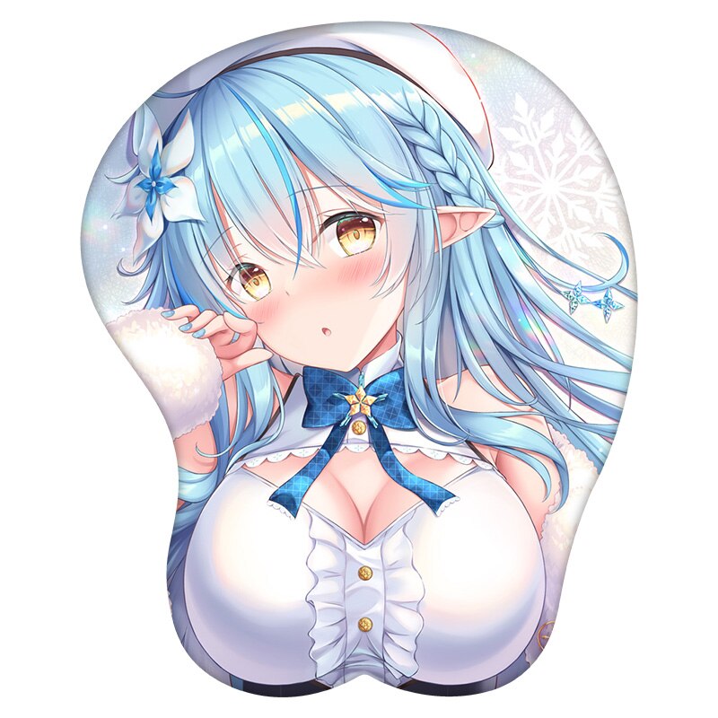 3D Mouse Pad Yukihana Lamy Hololive Anime Wrist Rest Silicone Sexy Creative Gaming Mousepad Mat