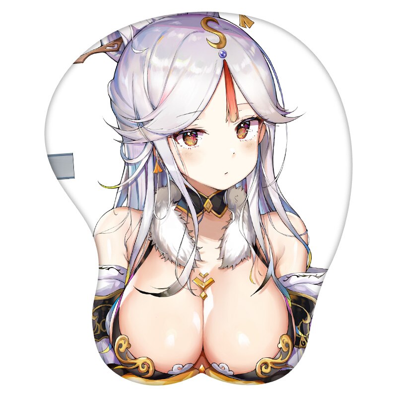 3D Mouse Pad Ningguang Genshin Impact  Anime Wrist Rest Silicone Sexy Creative Gaming Mousepad Mat