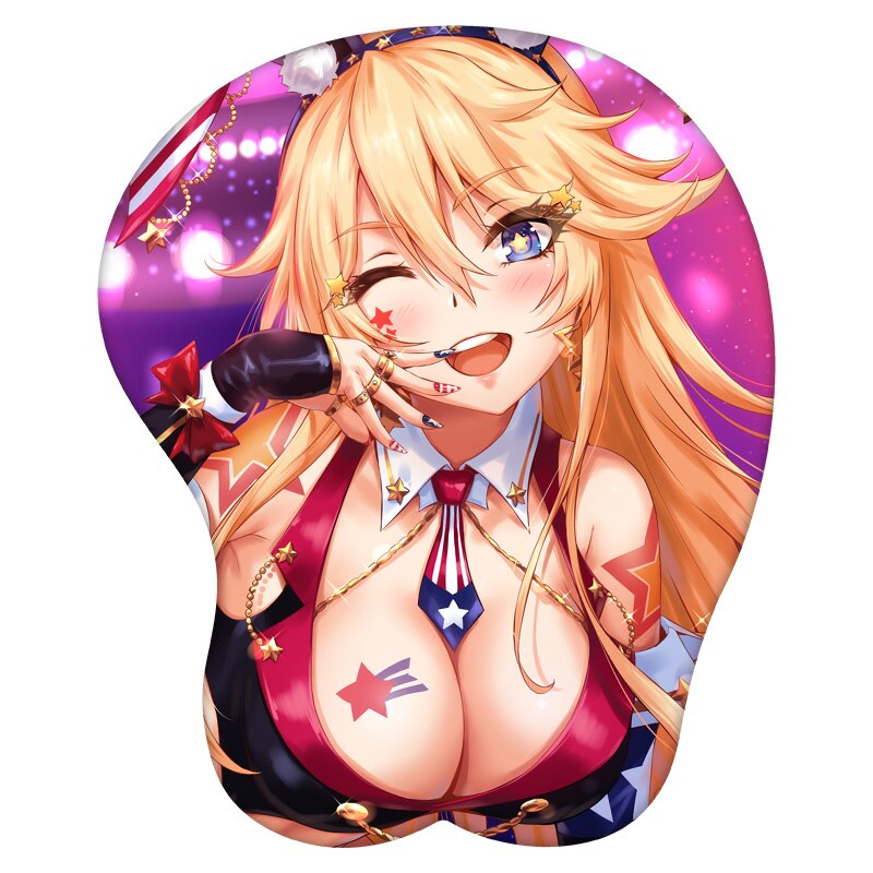 Anime 3D Mouse Pad Iowa Kantai Collection Wrist Rest Silicone Sexy Creative Gaming Mousepad Mat