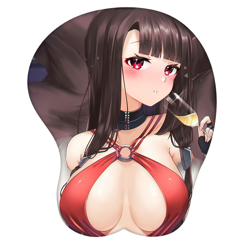 3D Mouse Pad Akagi Azur Lane Anime Wrist Rest Silicone Sexy Creative Gaming Mousepad Mat