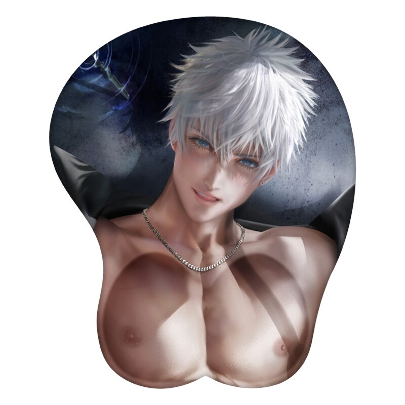 Jujutsu Kaisen Gojou Satoru 3D Mouse Pad Anime Wrist Rest Silicone Sexy Creative Gaming Mousepad Mat