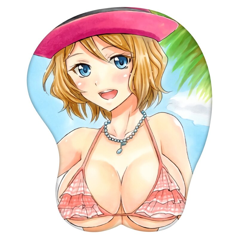 Anime 3D Mouse Pad Serena Wrist Rest Silicone Sexy Creative Gaming Mousepad Mat