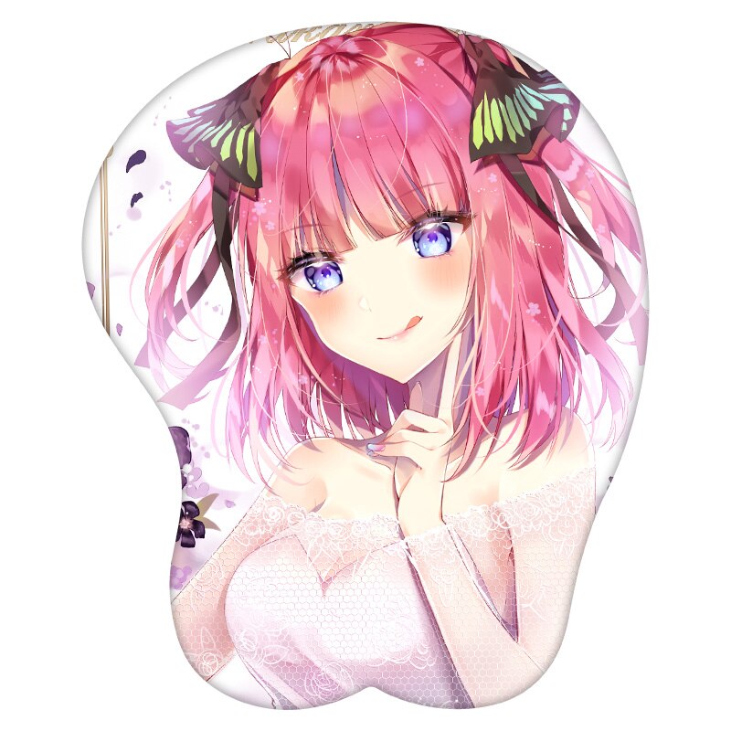 3D Mouse Pad Nakano Nino The Quintessential Quintuplets Anime Wrist Rest Silicone Sexy Creative Gaming Mousepad Mat