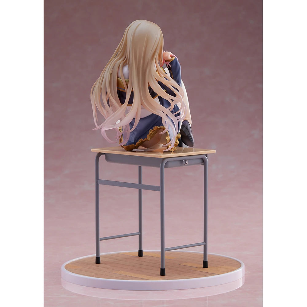 21cm Japanese Anime Figure Maeda Aya Girl On The Desk Ver. Pvc Action Figure Desk Home Office Decorations Model Toy For Adult