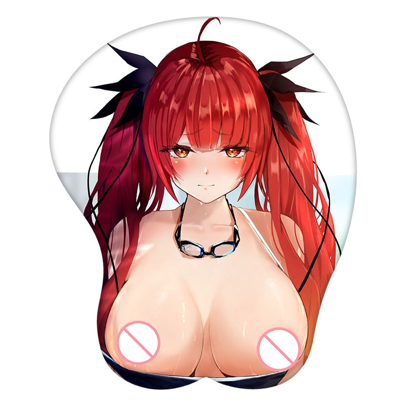 Azur Lane Honolulu 3D Mouse Pad Anime Wrist Rest Silicone Sexy Creative Gaming Mousepad Mat