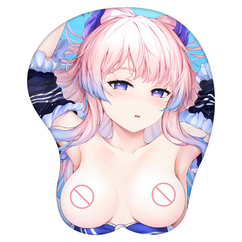 Anime 3D Mouse Pad Sangonomiya Kokomi Genshin Impact Wrist Rest Silicone Sexy Creative Gaming Mousepad Mat