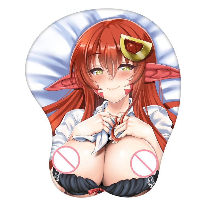 3D Mouse Pad Miia Monster Musume No Lru Nichijou Anime Wrist Rest Silicone Sexy Creative Gaming Mousepad Mat