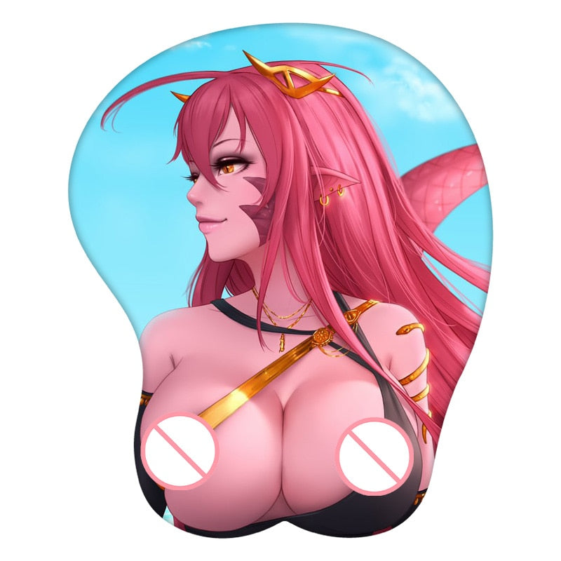 3D Mouse Pad Miia Monster Musume No Lru Nichijou Anime Wrist Rest Silicone Sexy Creative Gaming Mousepad Mat