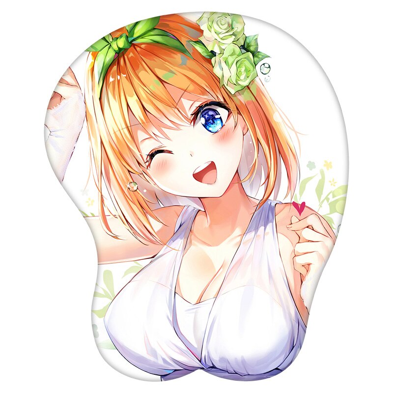 3D Mouse Pad Nakano Yotsuba The Quintessential Quintuplets Anime Wrist Rest Silicone Sexy Creative Gaming Mousepad Mat