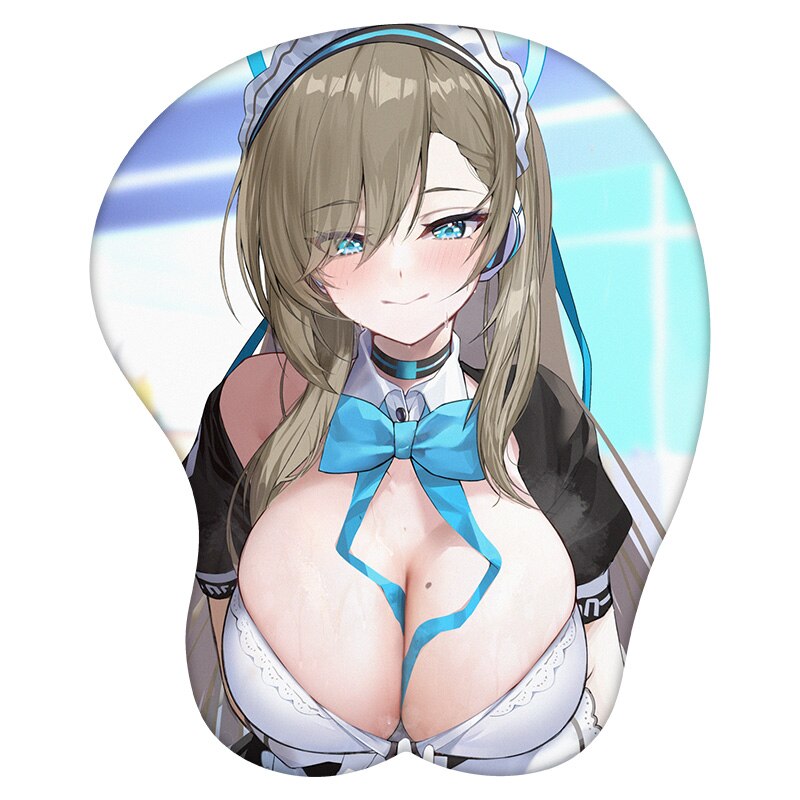 3D Mouse Pad Ichinose Asuna Blue Archive Anime Wrist Rest Silicone Sexy Creative Gaming Mousepad Mat