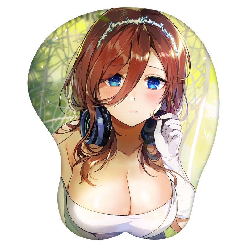 3D Mouse Pad Nakano Miku The Quintessential Quintuplets Anime Wrist Rest Silicone Sexy Creative Gaming Mousepad Mat