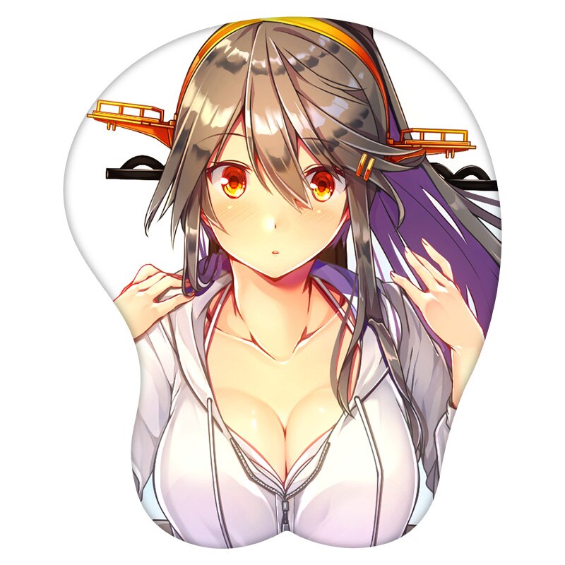 3D Mouse Pad Haruna Kantai Collection Anime Wrist Rest Silicone Sexy Creative Gaming Mousepad Mat