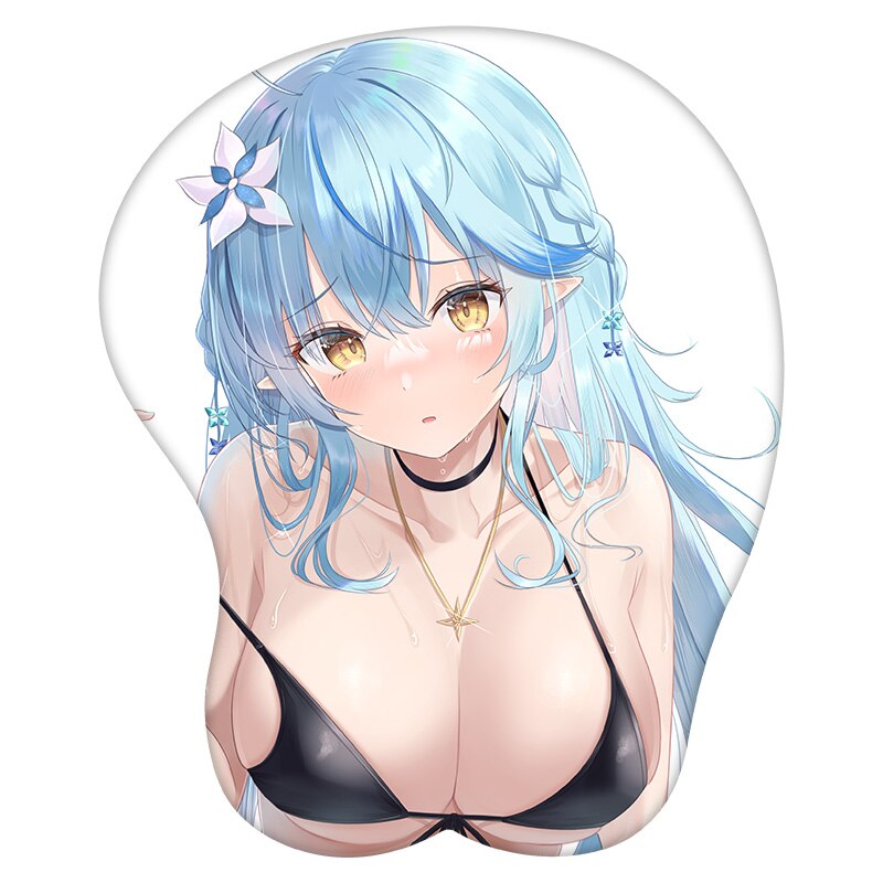 3D Mouse Pad Yukihana Lamy Hololive Anime Wrist Rest Silicone Sexy Creative Gaming Mousepad Mat