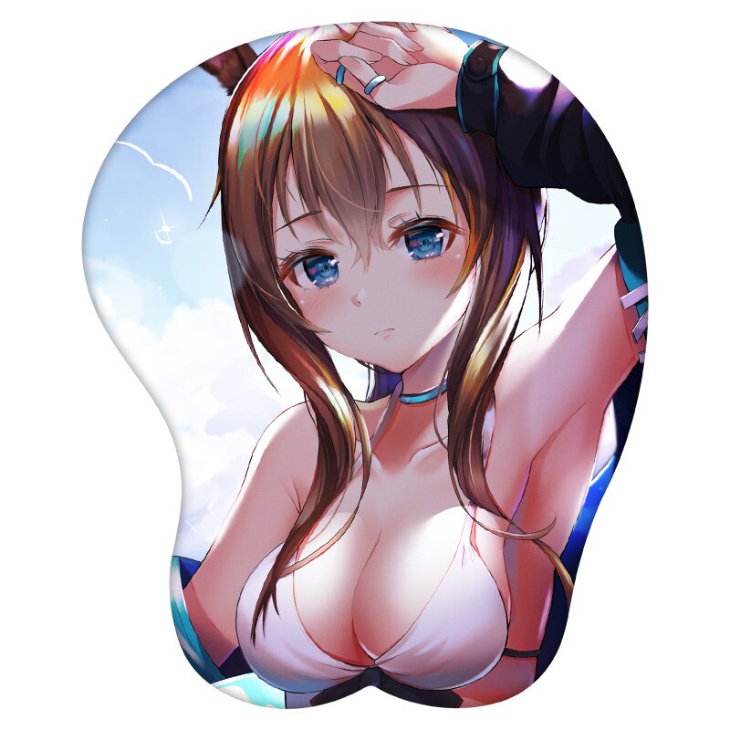 3D Mouse Pad Amiya Arknights Anime Wrist Rest Silicone Sexy Creative Gaming Mousepad Mat