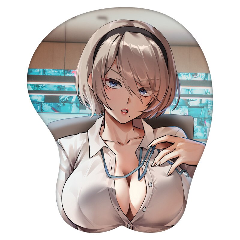 3D Mouse Pad Nier Automata 2B Anime Wrist Rest Silicone Sexy Creative Gaming Mousepad Mat
